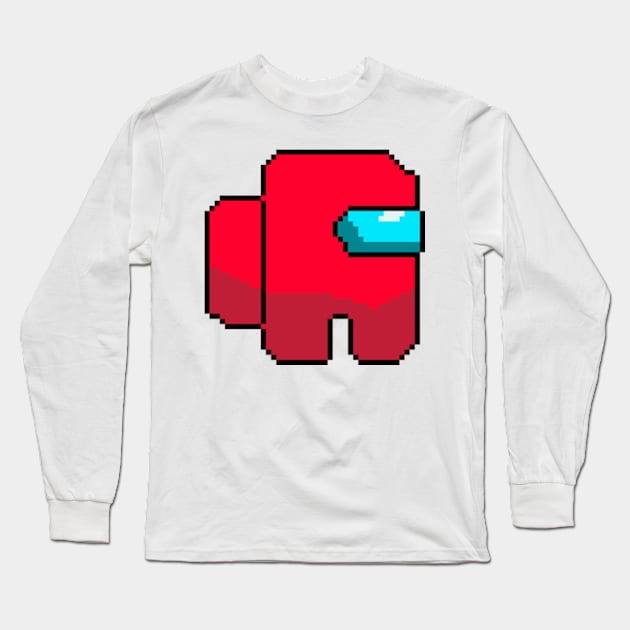 Playful Pixels Among Us Long Sleeve T-Shirt by Pixel.id